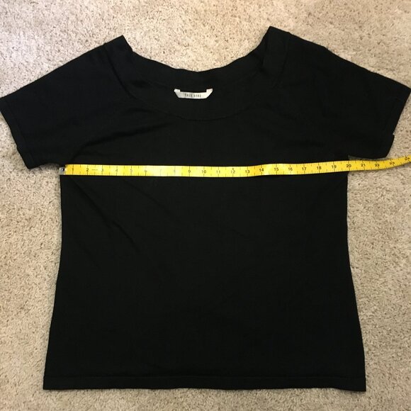 Tall Girl Soft Black Knit Short Sleeve Sweater Top - Picture 9 of 12